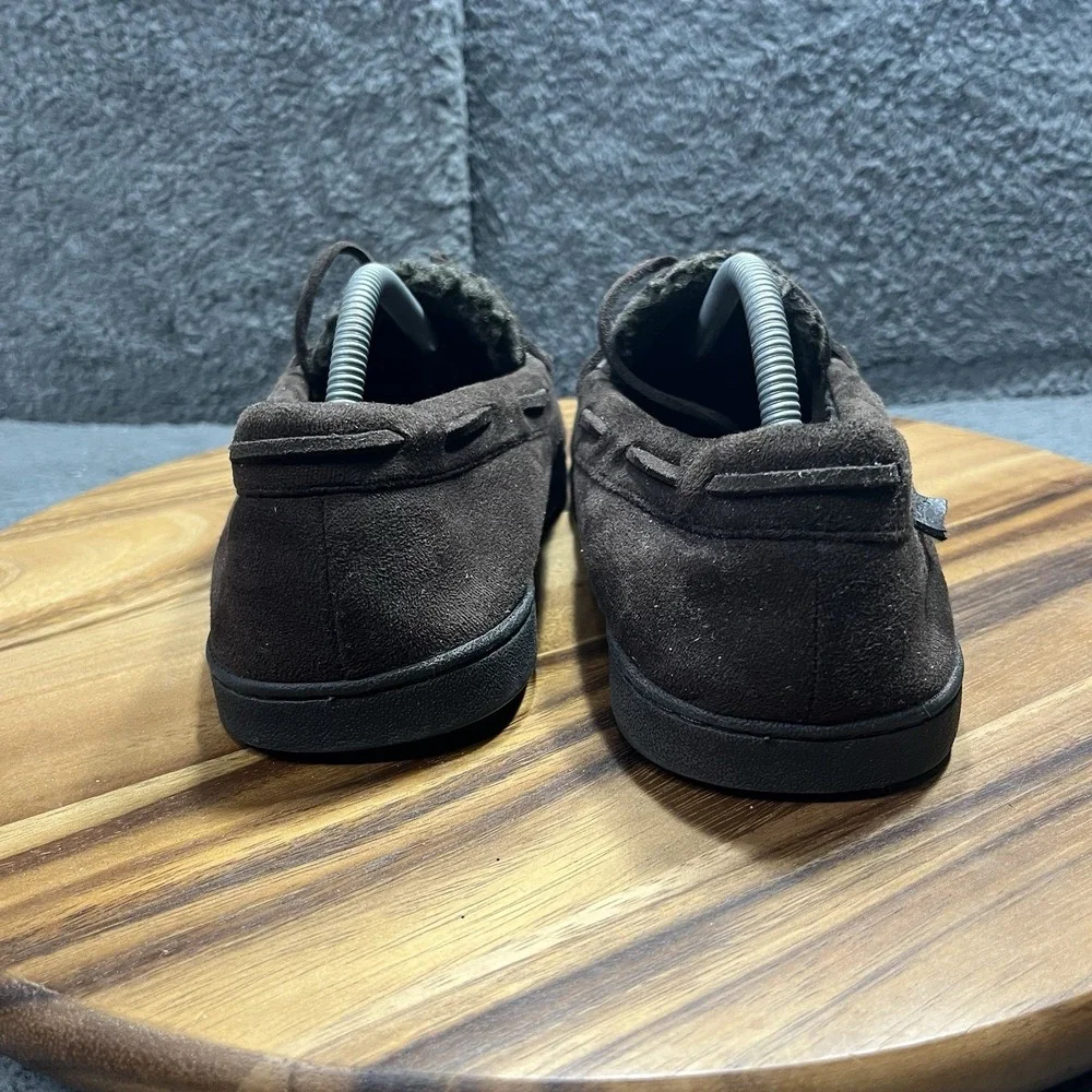 DOCKERS‎ Men's 9-10 lace Up Flat Slippers Shoes Brown Sandals Cotton